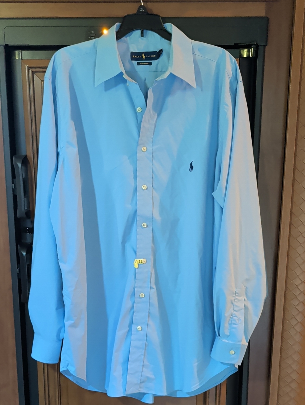 Ralph Lauren Sky Blue Men's Dress Shirt with Polo Logo